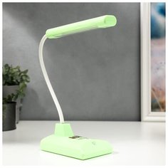 Лампа настольная Risalux 16*LED, 2 Вт, 2 режима, USB, АКБ, зеленая, 9*12*46 см