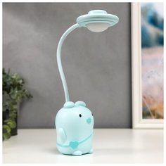 Лампа настольная Risalux c АКБ, LED, 4 Вт, 3 режима, USB, желтый, 7,5*8,5*43 см