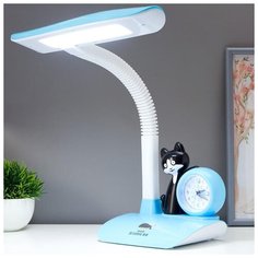 Лампа настольная Risalux с часами, 12*LED, 2 Вт, 14*25*47 см