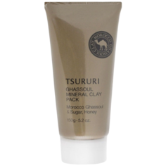 TSURURI Маска Ghassoul Mineral Clay Pack с марокканской глиной гассул, сахаром и медом, 150 г