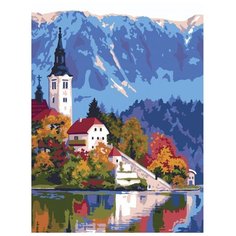 LORI Раскраска по номерам Крепость у воды 28.5x38 см