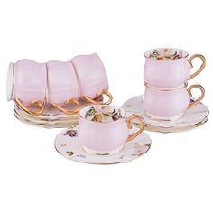 Кофейный сервиз Lefard Пинк 264-799, 6 персон, 12 предм., розовый