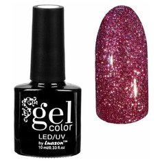 Гель-лак для ногтей Luazon Gel color Сверкающая платина, 10 мл, 017 бордовый