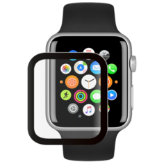 Защитное гибридное стекло Deppa Watch Protection PMMA для Apple Watch 4/5 series, 40 мм, черная рамка
