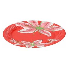 Тарелка диаметр 180 мм., дизайн "Бурбон" бумага 6 шт/уп Мистерия