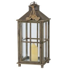 Винтажный фонарь КЕРЦЕН, дерево, стекло, 68 см Boltze