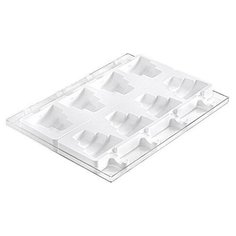 Форма для леденцов Silikomart Wedding Stick – 2 pcs Gel09 Тортик, поднос + 2 мультиформы, 8 ячеек, белый