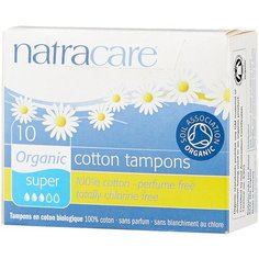 Natracare тампоны Super без аппликатора, 3 капли, 10 шт.