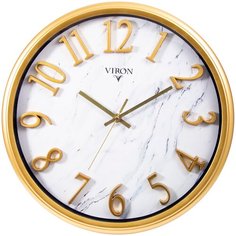 Часы настенные кварцевые Viron 222470 золотистый