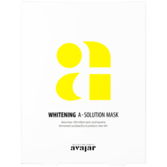 Avajar тканевая маска Whitening A-Solution осветляющая, 25 г, 10 шт.