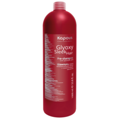 Kapous Professional шампунь Glyoxy Sleek Hair Pre-Shampoo перед выпрямлением волос, 1 л