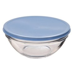 Pasabahce Салатник с крышкой Chefs 23 см прозрачный/голубой