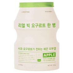 APIEU тканевая маска Real Big Yogurt One Bottle Apple с экстрактом яблока, 21 г