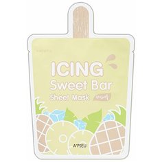 APIEU тканевая маска Icing Sweet Bar Pineapple увлажняющая с экстрактом ананаса, 21 мл