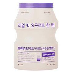 APIEU тканевая маска Real Big Yogurt One-Bottle Blueberry с экстрактом голубики, 21 г