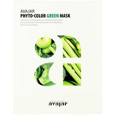 Avajar тканевая маска Phyto-Color Green Успокаивающая и увлажняющая , 25 мл, 10 шт.