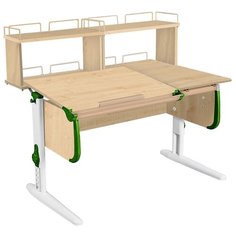 Стол детский ДЭМИ White-Double СУТ 25-01Д2 120x82 см клен/зеленый/белый
