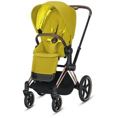 Прогулочная коляска Cybex Priam III, mustard yellow/rose gold, цвет шасси: золотистый