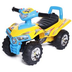 Каталка-толокар Babycare Super ATV с кожаным сиденьем (551) желтый/синий