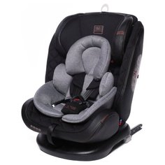 Автокресло группа 0/1/2/3 (до 36 кг) Babycare Shelter Isofix, эко-черный / светло-серый хлопок