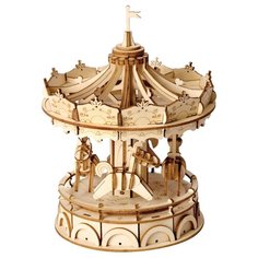 Деревянный конструктор Robotime карусель Merry-Go-Round