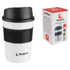 Термокружка для кофе белая 380 мл, нержавеющая сталь, PERFECTO LINEA