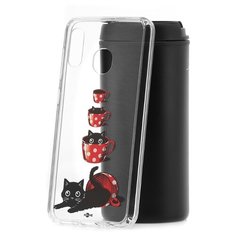 Чехол на Samsung Galaxy A20 2019 Kruche Print Котенок в чашке КruЧЕ