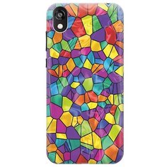 Ультратонкий силиконовый чехол-накладка для Huawei Y5 (2019) / Honor 8S с принтом "Яркая мозаика" Gosso