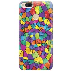GOSSO Ультратонкий силиконовый чехол-накладка для Xiaomi Mi A1 с принтом "Яркая мозаика"