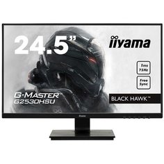 Монитор жидкокристаллический Iiyama Монитор LCD 24.5 169 1920х1080FHD TN, nonGLARE, 250cdm2, H170V160, 10001, 12М1, 16.7M Color, 1ms, VGA, HDMI, DP, Tilt, Speakers, 3Y, Black