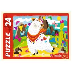 Макси-пазлы 24 эл. "Яркая лама №2" Рыжий кот