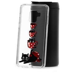 Чехол на Samsung Galaxy A8 2018 (A530) Kruche Print Котенок в чашке КruЧЕ