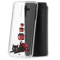 Чехол на Samsung Galaxy A6 Plus (2018) A605f Kruche Print Котенок в чашке КruЧЕ