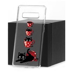 Чехол на Samsung Galaxy S10+ Kruche Print Котенок в чашке КruЧЕ