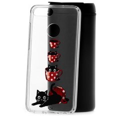 Чехол на Honor 9 Lite Kruche Print Котенок в чашке КruЧЕ