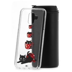 Чехол на Samsung Galaxy A6 (2018) A600f Kruche Print Котенок в чашке КruЧЕ