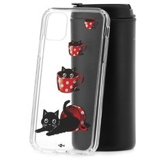 Чехол на iP 11 Kruche Print Котенок в чашке КruЧЕ