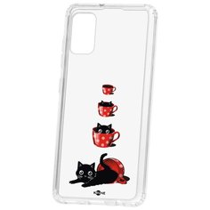 Чехол-накладка Samsung Galaxy A41 2019 Kruche Print Котенок в чашке КruЧЕ