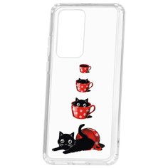 Чехол-накладка Huawei P40 Pro Kruche Print Котенок в чашке КruЧЕ