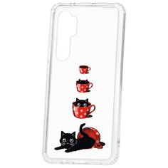 Чехол-накладка Xiaomi Mi Note 10 Lite Kruche Print Котенок в чашке КruЧЕ