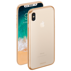 Чехол Deppa Gel Plus Case матовый для Apple iPhone X, золотой, Deppa