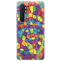 Ультратонкий силиконовый чехол-накладка для Xiaomi Mi Note 10 Lite с принтом "Яркая мозаика" Gosso