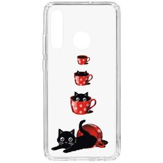 Чехол на Honor 10i Kruche Print Котенок в чашке КruЧЕ