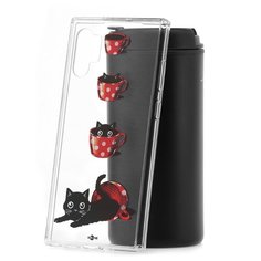 Чехол на Samsung Galaxy Note 10+ Kruche Print Котенок в чашке КruЧЕ