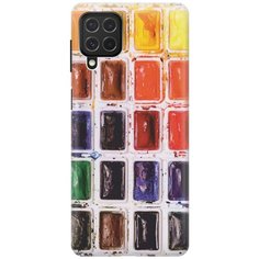 Ультратонкий силиконовый чехол-накладка для Samsung Galaxy M62 с принтом "Палитра красок" Gosso