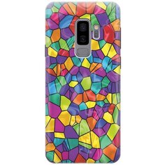 GOSSO Ультратонкий силиконовый чехол-накладка для Samsung Galaxy S9 Plus с принтом "Яркая мозаика"