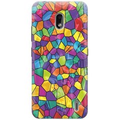 GOSSO Ультратонкий силиконовый чехол-накладка для Nokia 2.2 с принтом "Яркая мозаика"