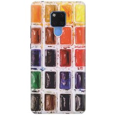 GOSSO Ультратонкий силиконовый чехол-накладка для Huawei Mate 20 X с принтом "Палитра красок"