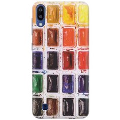 GOSSO Ультратонкий силиконовый чехол-накладка для Samsung Galaxy M10 с принтом "Палитра красок"