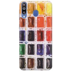 GOSSO Ультратонкий силиконовый чехол-накладка для Samsung Galaxy M30 с принтом "Палитра красок"